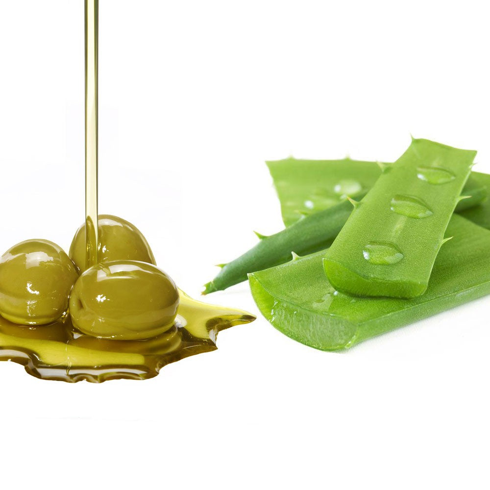 Olive oil and aloe vera, the combination of natural moisturizing
